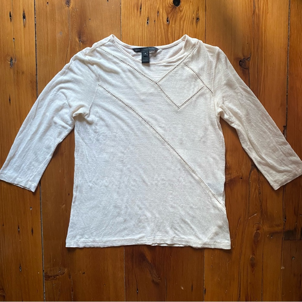 Marc Jacobs Linen Geometric Top - Picture 2 of 9